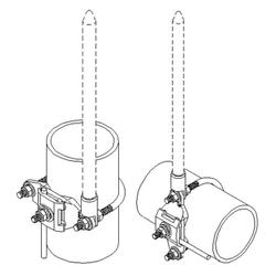 1.9"-2.375" Bronze 1/2" Air Terminal Base