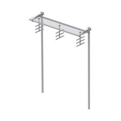24 in x 10 ft Safety Grated Waveguide Bridge Kit with (2) 13 ft 4 in Direct Burial Posts