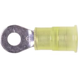 Ring Terminal,Nylon , 12-10 gauge,#8 stud/50 pk