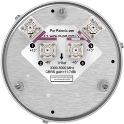 4x 3300 - 5000 MHz Small Cell Antenna with 4x 4.3-10 Female Connectors