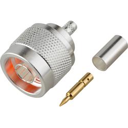 50 Ohm N Male Crimp Straight Connector for RG-58/U Cable