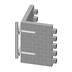 Corner Wall Mount Kit, 4-1/2 in OD x 96 in Pipe