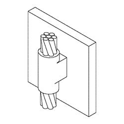 Vertical #2 Std cable to Vertical flat steel