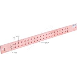 1/4"x1.5"x35.25" Horizontal Rack Ground Bar