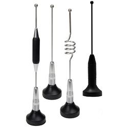 450 - 470 MHz Unity Gain 1/4 Wave Antenna with Spring Base, Chrome