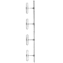 138-174MHz 8.5dB 4 Element Dipole Antenna,1/2 Wave