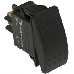 Black Paddle Type Rocker Switch, 20 Amps, 18 Volt