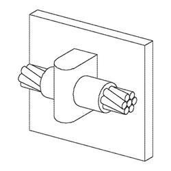 Horizontal #2 Std cable to Vertical flat steel