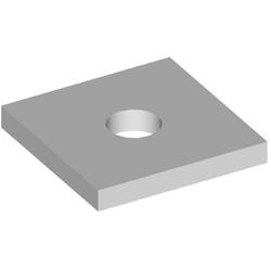 Square Washer, 1-1/2 in x 1-5/8 in, 7/16 in hole