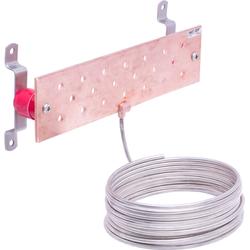 1/4" x 4" x 12" Ground Bar with Tail