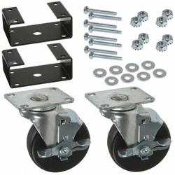 Casters Ball-Bearing with Locking Brake.