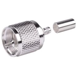 PL259 Male Crimp-On Connector for RG58 Cable