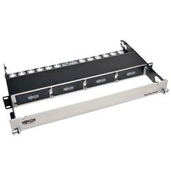 High Density Cu/Fiber Encl Panel, 1U, 4-Cassette