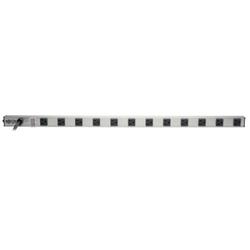 15' 12-Outlet 10-15A&2-20A Power Strip, Surge Prot
