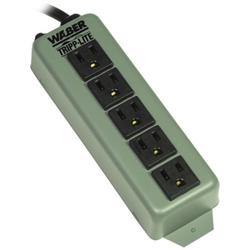 6' Waber 5-Outlet Ind Power Strip, Switchless