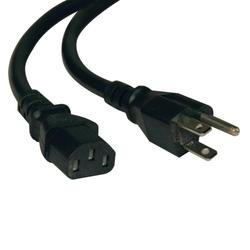 4' AC Power Cord, NEMA 5-15P with IEC-32-C13