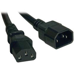 1' AC Extension Cord, IEC-320-C14 to CIEC-320-C13