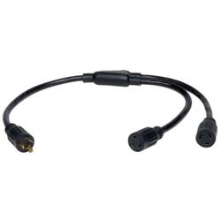 1' Power Splitter Cord L6-20P2x L6-20R 3x10AWG 20A
