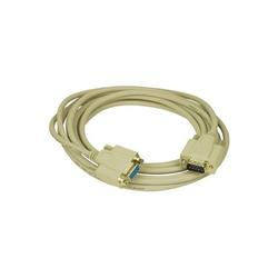 15' Deluxe Molded D-Sub Cable, DB9 Male to Female