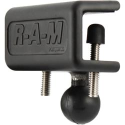 1x1 in Glareshield Clamp Base, Set Screws 1in Ball