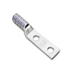 Compression lug, 2 Hole/W/InspWindow, #6AWG