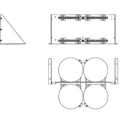 Mounting Kit, 19" Deck for four 6" Cavities