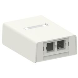 M200 Plenum Surface Mount Box, 2-Port, White