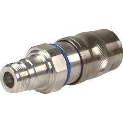 N Female Straight Connector for 1/2 in Annular Plenum Cable, 50 Ohm, DC – 6 GHz