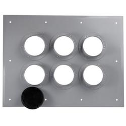 Aluminum Entry Panel w/ Six 4" Ports (2x3)