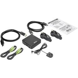 2-Port DisplayPort 1.2 KVM Switch w/Aud,Cables&USB