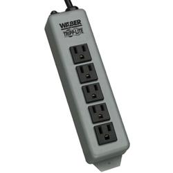 15' Waber 5-Outlet Ind Power Strip, Switchless