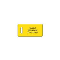Ground warning tag, 2.75" W x 1.38" H