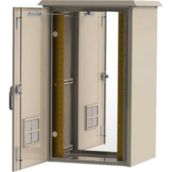 50Hx30Wx25D in (1) Bay Outdoor Cabinet, Cream