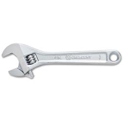 6" Chrome Finish Adjustable Wrench