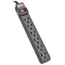 6' Power It! 6-Outlet Power Strip, Black Housing