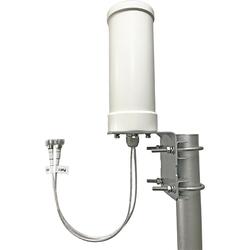 617 - 6000 MHz Ultra-Wideband 2x2 MIMO Omni Antenna with 2 N Female Connectors