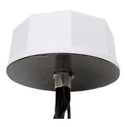 617 - 7125 MHz Multiband 5-in-1 VenDome Omni Antenna in White, 1x GNSS, 4x4 MIMO