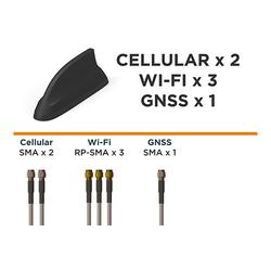 FP20 6-Port Multiband Vehicular Shark Fin Antenna (L000423-01)