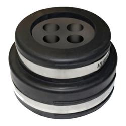 4 in Feed Through Boot Assembly for 4x 7/8 in Coax Cable