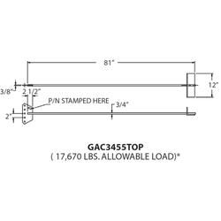 Guy anchor rod with 5-hole equalizer plate, 81" L