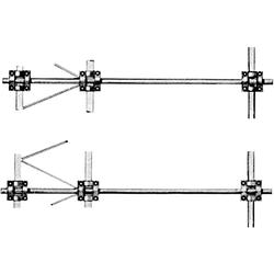 Outdoor Adjustable Side Mounting Kit for 3 in OD Round Members, Silver