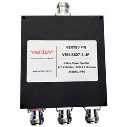 617 - 2700 MHz Broadband Wilkinson Three-Way Power Splitter with 4.3-10 Female Connectors
