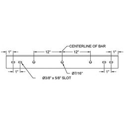 1/4 x 2 x 144 in Copper Busbar