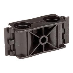 Double Click-On Hanger for 1-1/4 in Coax Cable, Black, 10 Per Pack