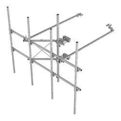 G23RHDX Tower Sector Frame with Spine Extension, 12.5 ft x 2.88 in OD Face Pipes