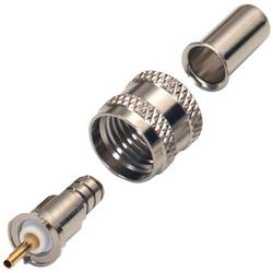 50 Ohm Mini-UHF Male Crimp Straight Connector for RG-58/U