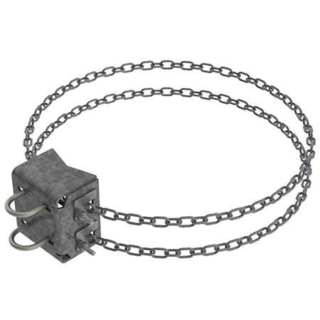 1-Sector Dual Chain Mount Kit for 10 - 30 in OD Pipes