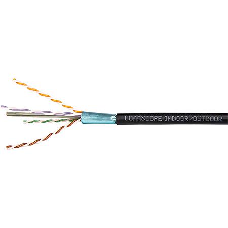 CS34P-IO 1000 ft Reel Indoor/Outdoor Cat 6 U/UTP Plenum Cable, 4-Pair, Black