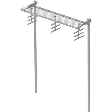 12 in x 10 ft Safety Grated Waveguide Bridge Kit, 24 Cable Runs