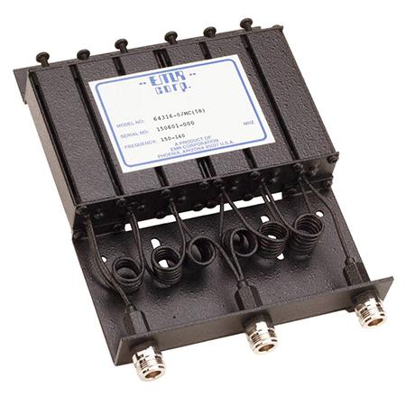 150 - 160 MHz 6-Cavity Mobile Duplexer with N Female, 4.6 - 6 MHz TX-RX Offset